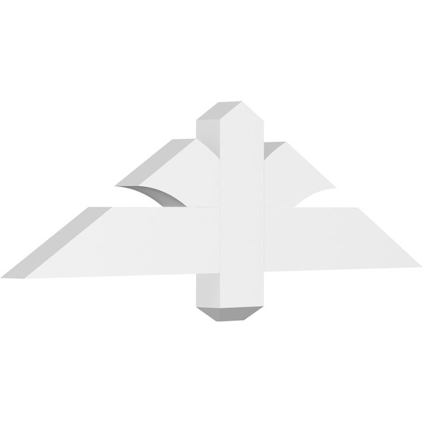 Ekena Millwork Redmond Architectural Grade PVC Gable Bracket, 36"W x 10 1/2"H x 2"D x 4"F, 7/12 Pitch GBP036X11X0204RED00 - main